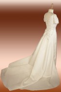 Rainie wedding dress with detachable train - back